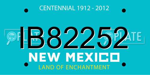 IB82252 New Mexico License Plate