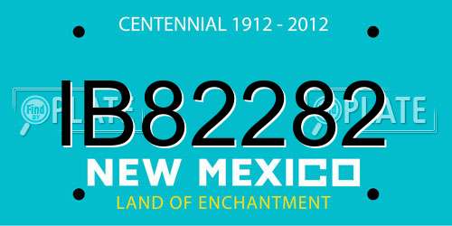 IB82282 New Mexico License Plate