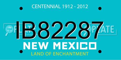 IB82287 New Mexico License Plate