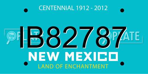 IB82787 New Mexico License Plate