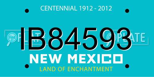 IB84593 New Mexico License Plate