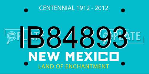 IB84893 New Mexico License Plate