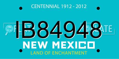 IB84948 New Mexico License Plate