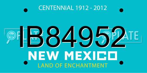 IB84952 New Mexico License Plate