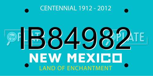 IB84982 New Mexico License Plate