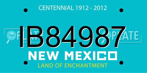 IB84987 New Mexico License Plate