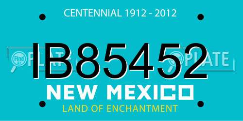 IB85452 New Mexico License Plate