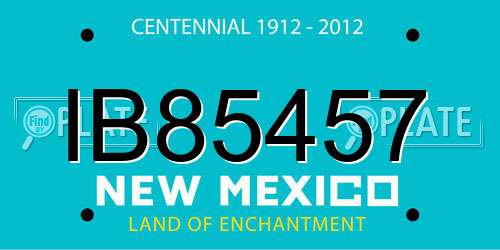 IB85457 New Mexico License Plate