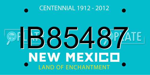 IB85487 New Mexico License Plate