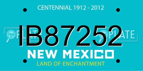 IB87252 New Mexico License Plate