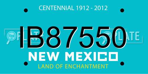 IB87550 New Mexico License Plate
