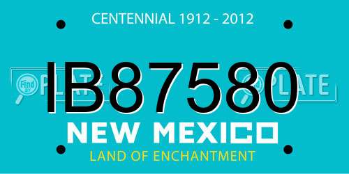 IB87580 New Mexico License Plate