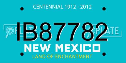 IB87782 New Mexico License Plate
