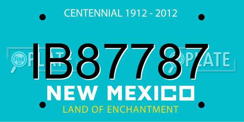 IB87787 New Mexico License Plate