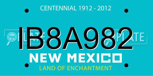 IB8A982 New Mexico License Plate