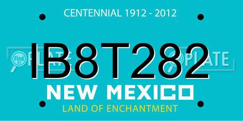 IB8T282 New Mexico License Plate