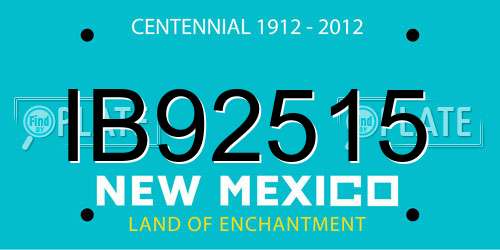 IB92515 New Mexico License Plate