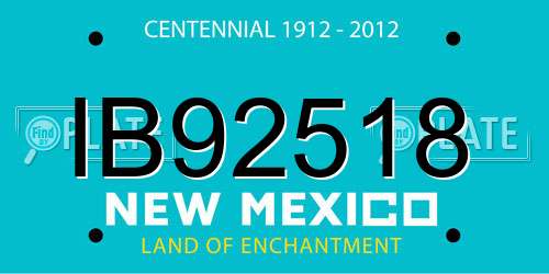 IB92518 New Mexico License Plate