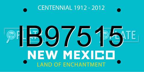 IB97515 New Mexico License Plate