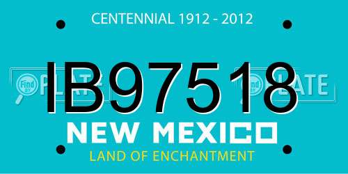 IB97518 New Mexico License Plate