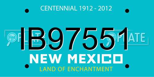 IB97551 New Mexico License Plate