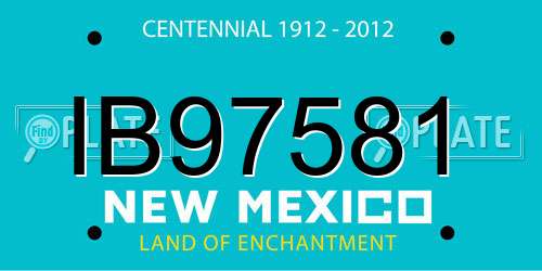 IB97581 New Mexico License Plate