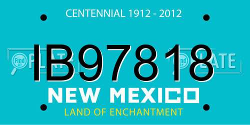 IB97818 New Mexico License Plate