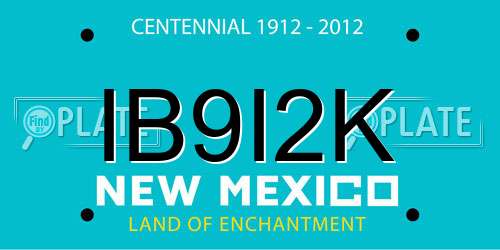 IB9I2K New Mexico License Plate