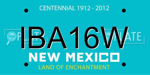 IBA16W New Mexico License Plate