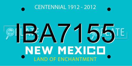 IBA7155 New Mexico License Plate
