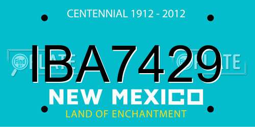IBA7429 New Mexico License Plate