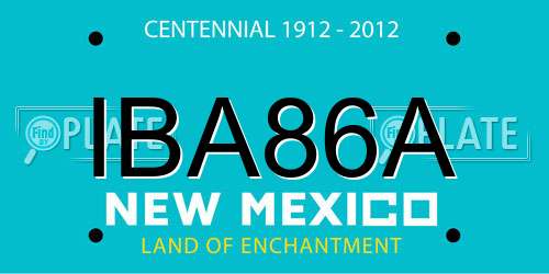 IBA86A New Mexico License Plate