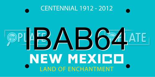 IBAB64 New Mexico License Plate