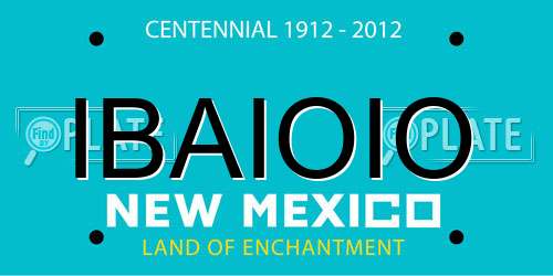 IBAIOIO New Mexico License Plate