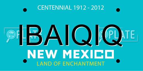 IBAIQIQ New Mexico License Plate