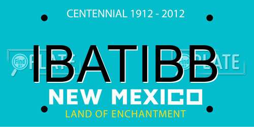 IBATIBB New Mexico License Plate