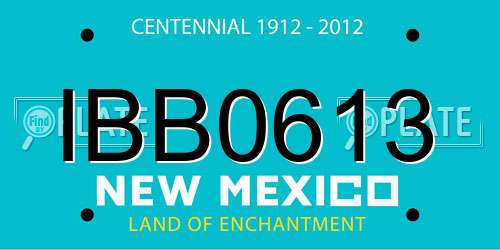 IBB0613 New Mexico License Plate