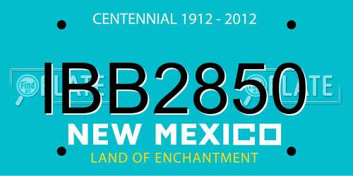 IBB2850 New Mexico License Plate