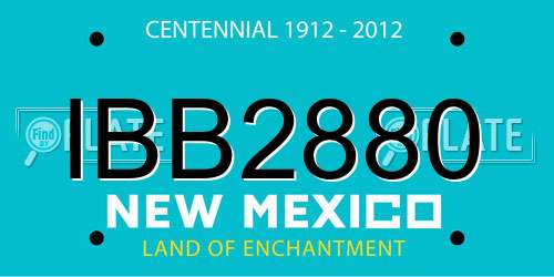 IBB2880 New Mexico License Plate