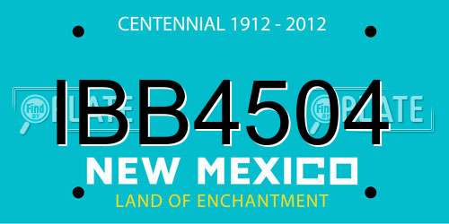 IBB4504 New Mexico License Plate
