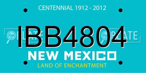 IBB4804 New Mexico License Plate