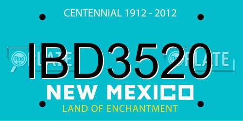 IBD3520 New Mexico License Plate