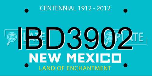 IBD3902 New Mexico License Plate