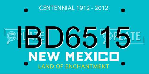 IBD6515 New Mexico License Plate