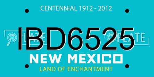 IBD6525 New Mexico License Plate