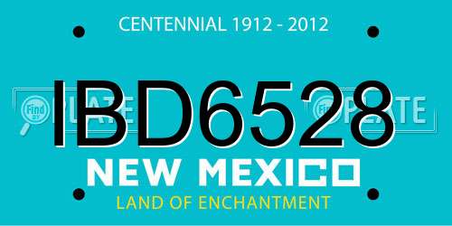 IBD6528 New Mexico License Plate