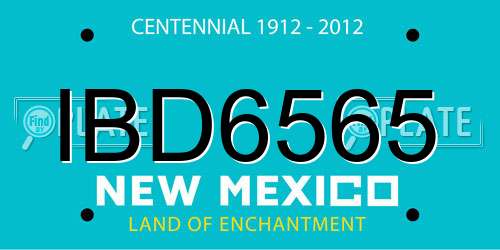 IBD6565 New Mexico License Plate