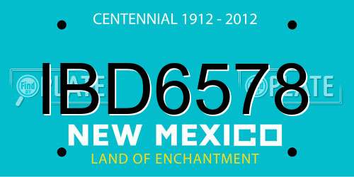 IBD6578 New Mexico License Plate