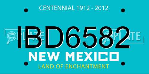 IBD6582 New Mexico License Plate