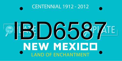 IBD6587 New Mexico License Plate